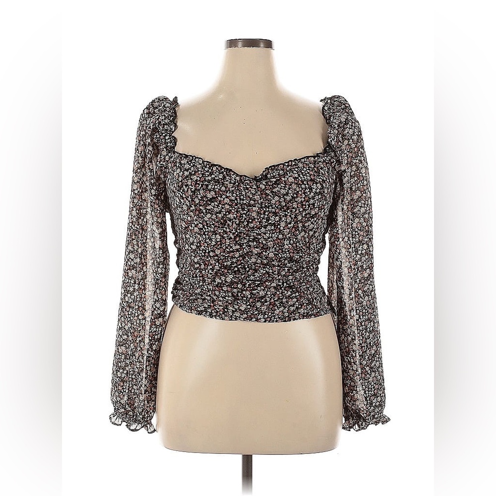 Floral Black Women's Top